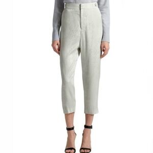 NEW EQUIPMENT TONAL SNAKESKIN PRINT CROPPED PANTS
